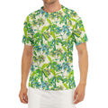 Palm Tree Banana Pattern Print Men's Short Sleeve Rash Guard