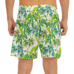 Palm Tree Banana Pattern Print Men's Split Running Shorts