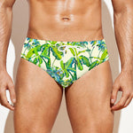 Palm Tree Banana Pattern Print Men's Swim Briefs