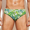 Palm Tree Banana Pattern Print Men's Swim Briefs