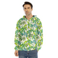 Palm Tree Banana Pattern Print Men's Velvet Pullover Hoodie
