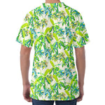 Palm Tree Banana Pattern Print Men's Velvet T-Shirt
