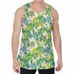 Palm Tree Banana Pattern Print Men's Velvet Tank Top