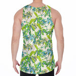Palm Tree Banana Pattern Print Men's Velvet Tank Top