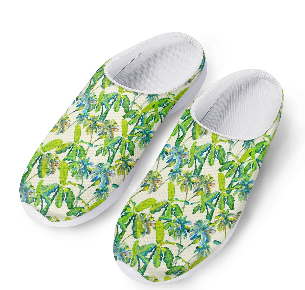 Palm Tree Banana Pattern Print Mesh Casual Shoes