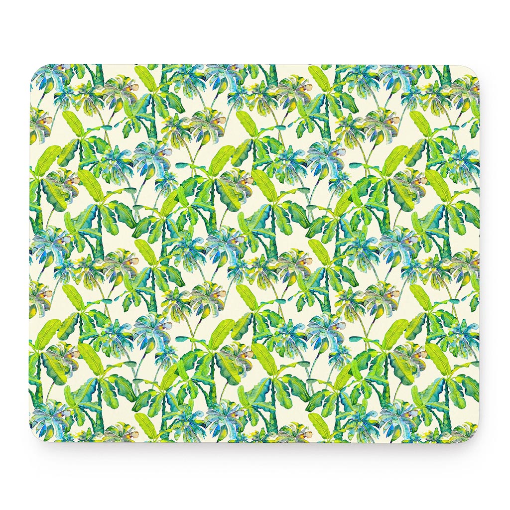 Palm Tree Banana Pattern Print Mouse Pad