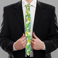 Palm Tree Banana Pattern Print Necktie