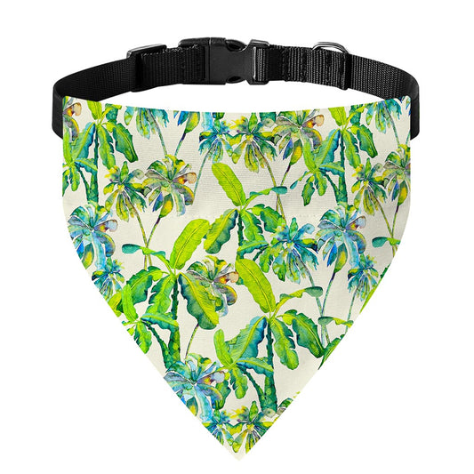 Palm Tree Banana Pattern Print Over The Collar Dog Bandana