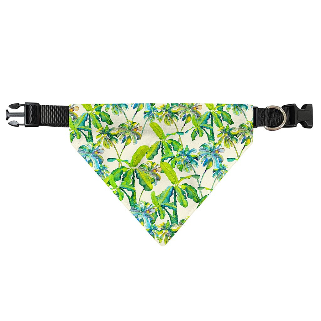 Palm Tree Banana Pattern Print Over The Collar Dog Bandana