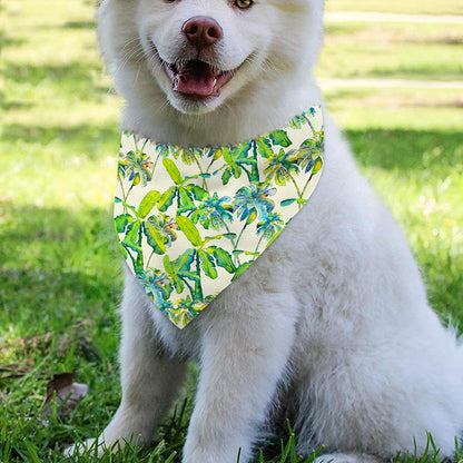 Palm Tree Banana Pattern Print Over The Collar Dog Bandana