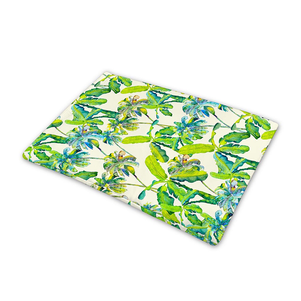 Palm Tree Banana Pattern Print Pet Cooling Mat Cover