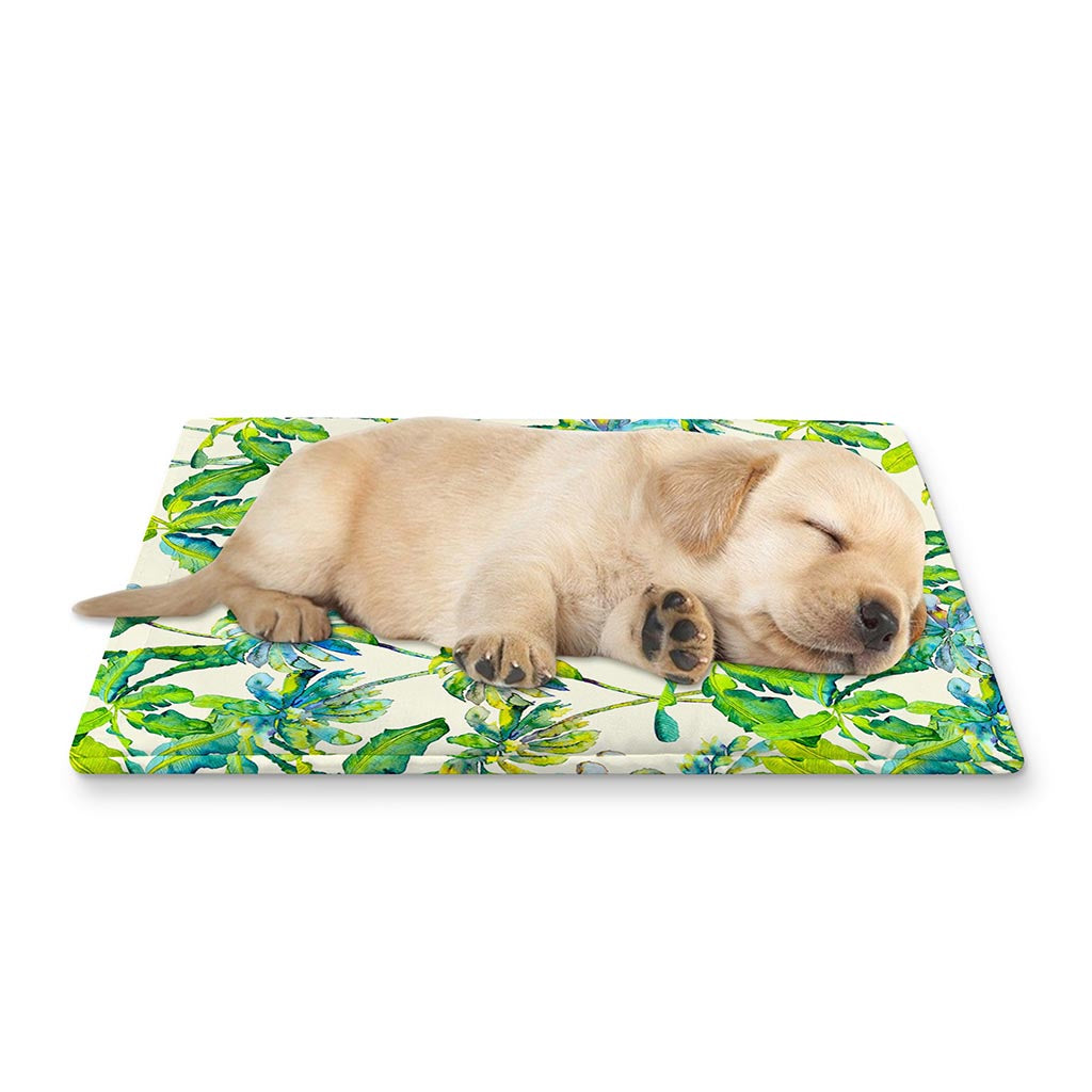 Palm Tree Banana Pattern Print Pet Cooling Mat Cover