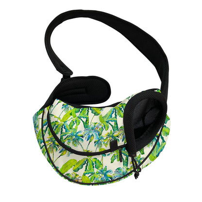 Palm Tree Banana Pattern Print Pet Sling Carrier