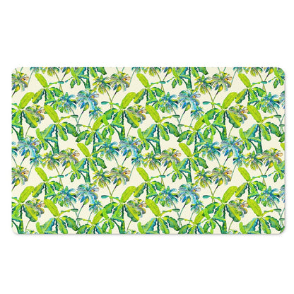Palm Tree Banana Pattern Print Polyester Doormat