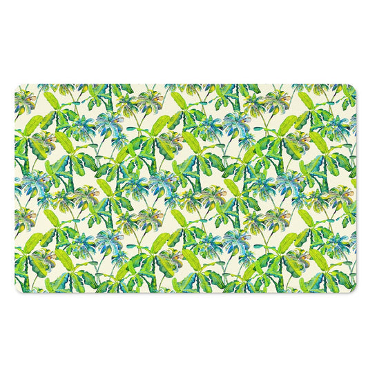 Palm Tree Banana Pattern Print Polyester Doormat