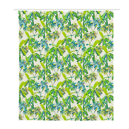 Palm Tree Banana Pattern Print Polyester Shower Curtain
