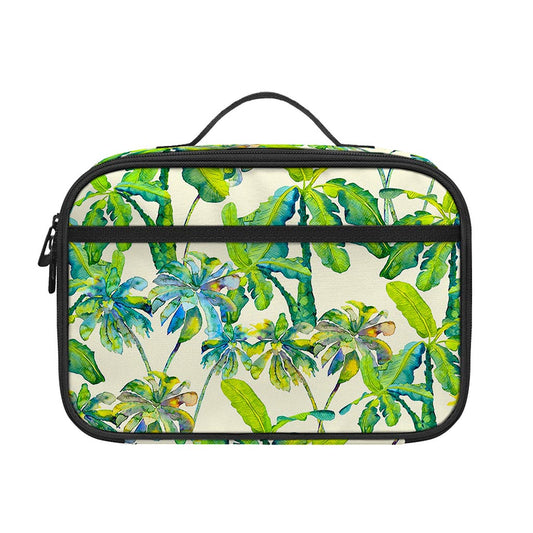 Palm Tree Banana Pattern Print Portable Lunch Bag