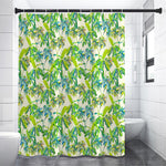 Palm Tree Banana Pattern Print Premium Shower Curtain