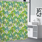 Palm Tree Banana Pattern Print Premium Shower Curtain