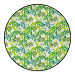 Palm Tree Banana Pattern Print Round Floor Mat