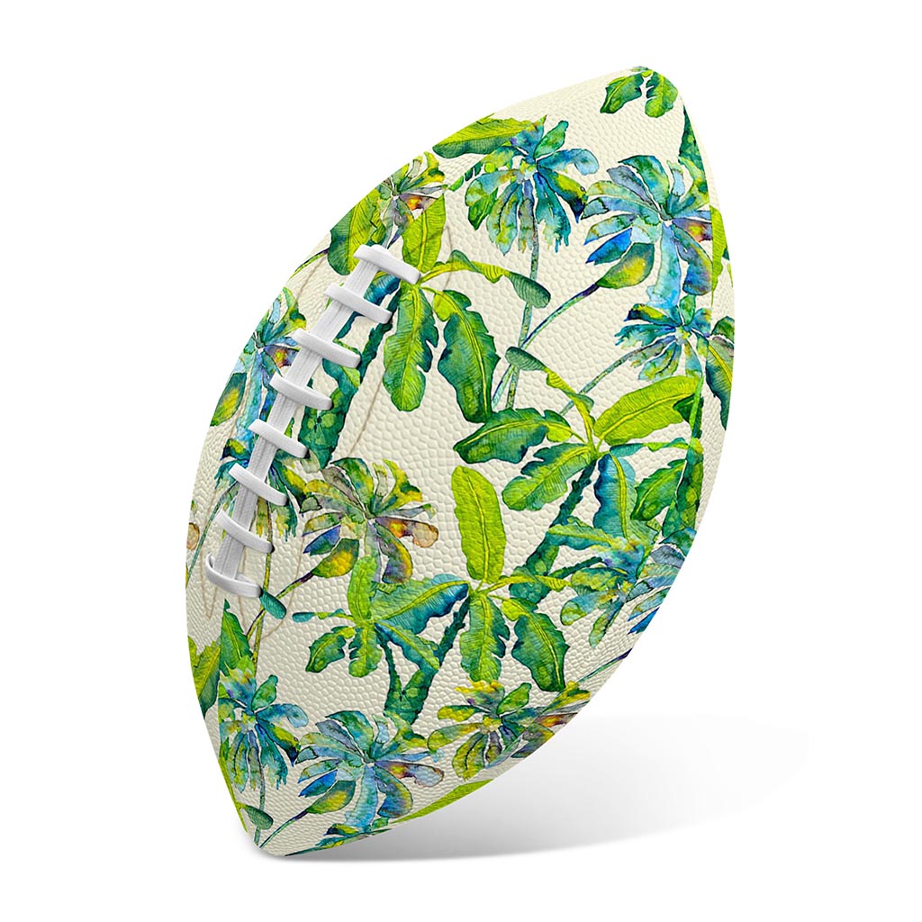 Palm Tree Banana Pattern Print Rugby Ball