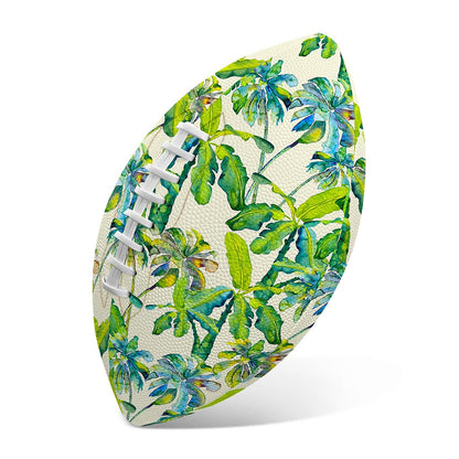 Palm Tree Banana Pattern Print Rugby Ball