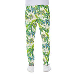 Palm Tree Banana Pattern Print Scuba Joggers
