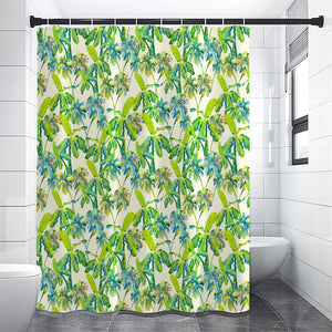 Palm Tree Banana Pattern Print Shower Curtain