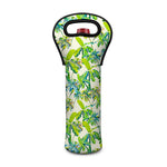 Palm Tree Banana Pattern Print Single Neoprene Wine Tote