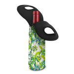Palm Tree Banana Pattern Print Single Neoprene Wine Tote