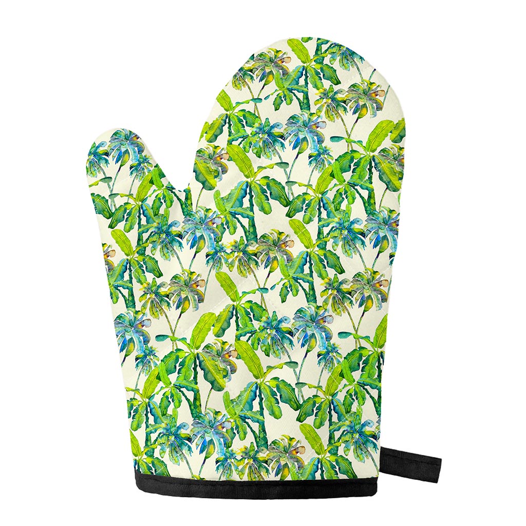 Palm Tree Banana Pattern Print Single Oven Mitt