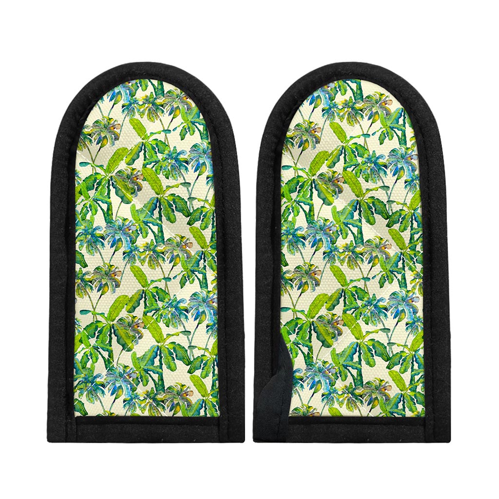 Palm Tree Banana Pattern Print Skillet Handle Cover