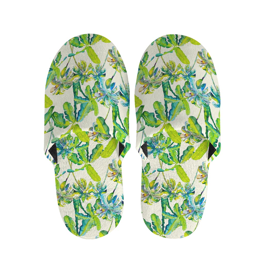 Palm Tree Banana Pattern Print Slippers