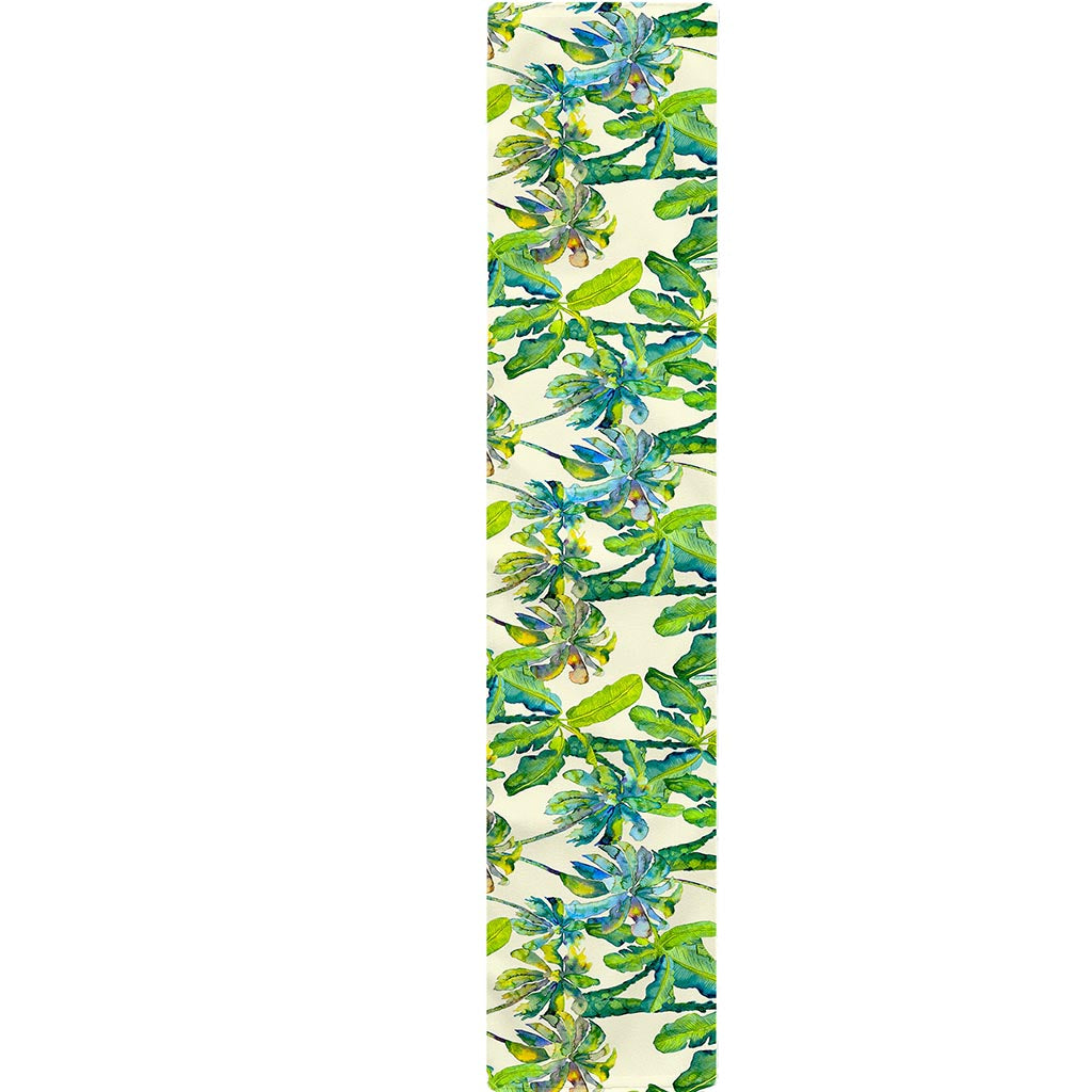 Palm Tree Banana Pattern Print Table Runner