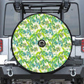 Palm Tree Banana Pattern Print Tire Cover With Camera Hole