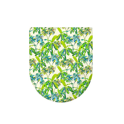 Palm Tree Banana Pattern Print Toilet Lid Cover