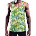 Palm Tree Banana Pattern Print Men's Workout Tank Top