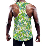 Palm Tree Banana Pattern Print Training Tank Top