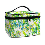 Palm Tree Banana Pattern Print Travel Makeup Bag