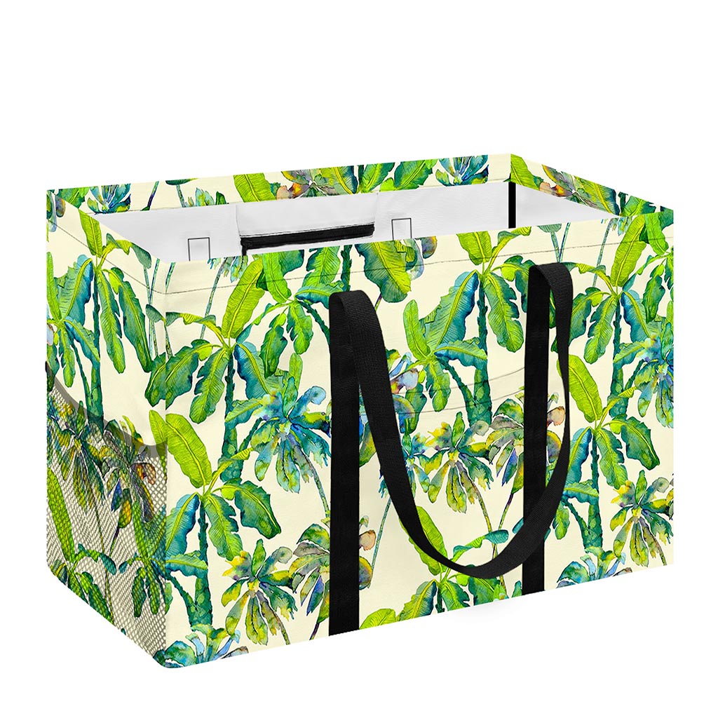 Palm Tree Banana Pattern Print Utility Tote Bag
