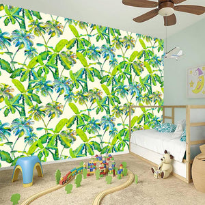 Palm Tree Banana Pattern Print Wall Sticker