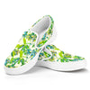 Palm Tree Banana Pattern Print White Slip On Sneakers