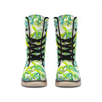 Palm Tree Banana Pattern Print Winter Boots