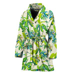 Palm Tree Banana Pattern Print Women's Bathrobe