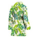 Palm Tree Banana Pattern Print Women's Bathrobe