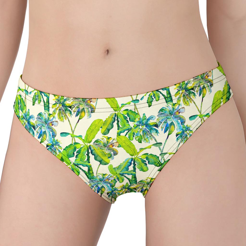 Palm Tree Banana Pattern Print Women's Panties