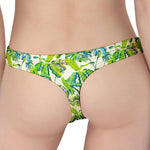 Palm Tree Banana Pattern Print Women's Thong