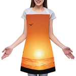 Palm Tree Beach Sunset Print Adjustable Apron