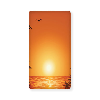 Palm Tree Beach Sunset Print Baby Crib Sheet