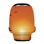 Palm Tree Beach Sunset Print Baby Seat Cover